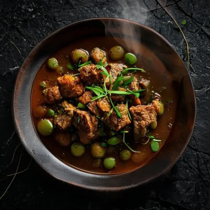 Petits Pois mijotés à l'agneau