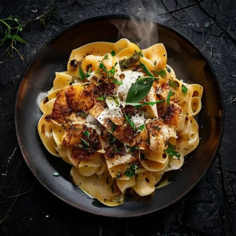 Pâtes Crème Poulet Champignons